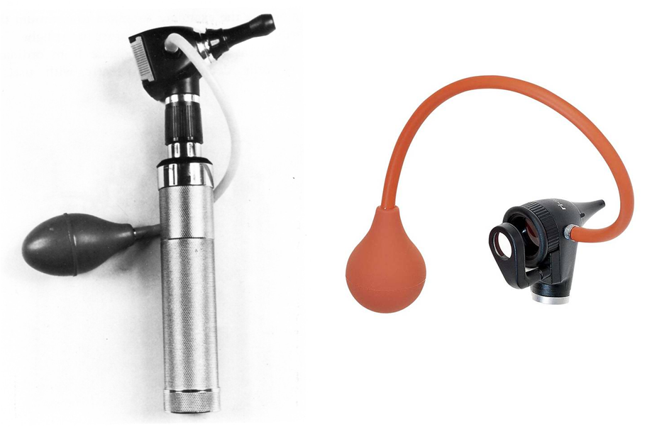 اتوسکوپ پنوماتیک که همان اتوسکوپ است که برای دیدن گوش، پرده‌ی گوش و معاینه‌ی گوش استفاده می‌شود و 